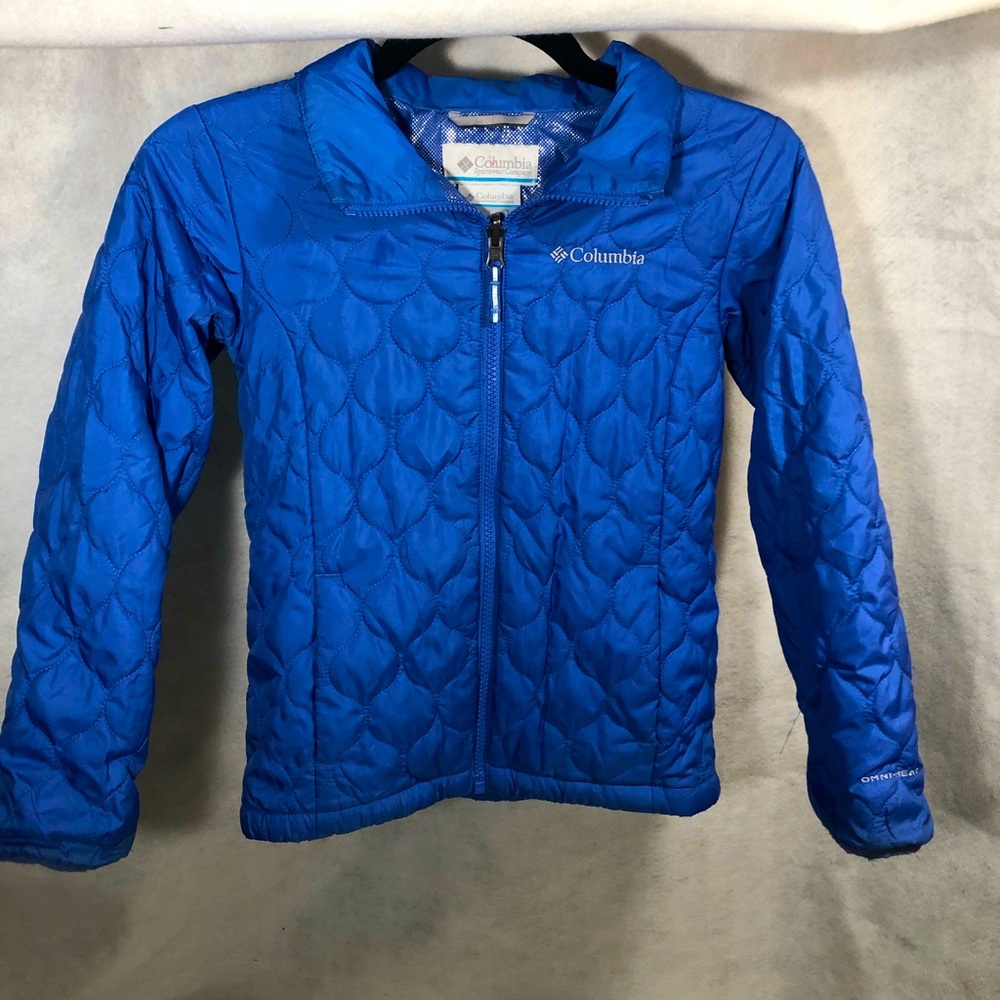 Kids Columbia Omni-Heat Lightweight Puffy Winter Jacket 7/8 quilted